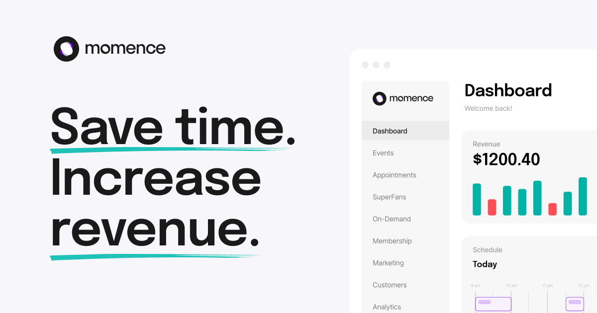 Momence booking interface