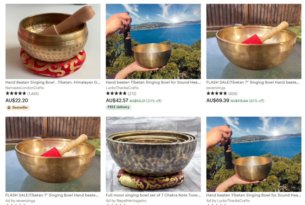 Singing Bowls etsy Australia