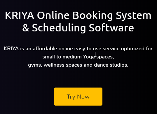 Try Now KRIYA Online Booking System Yoga and Pilates